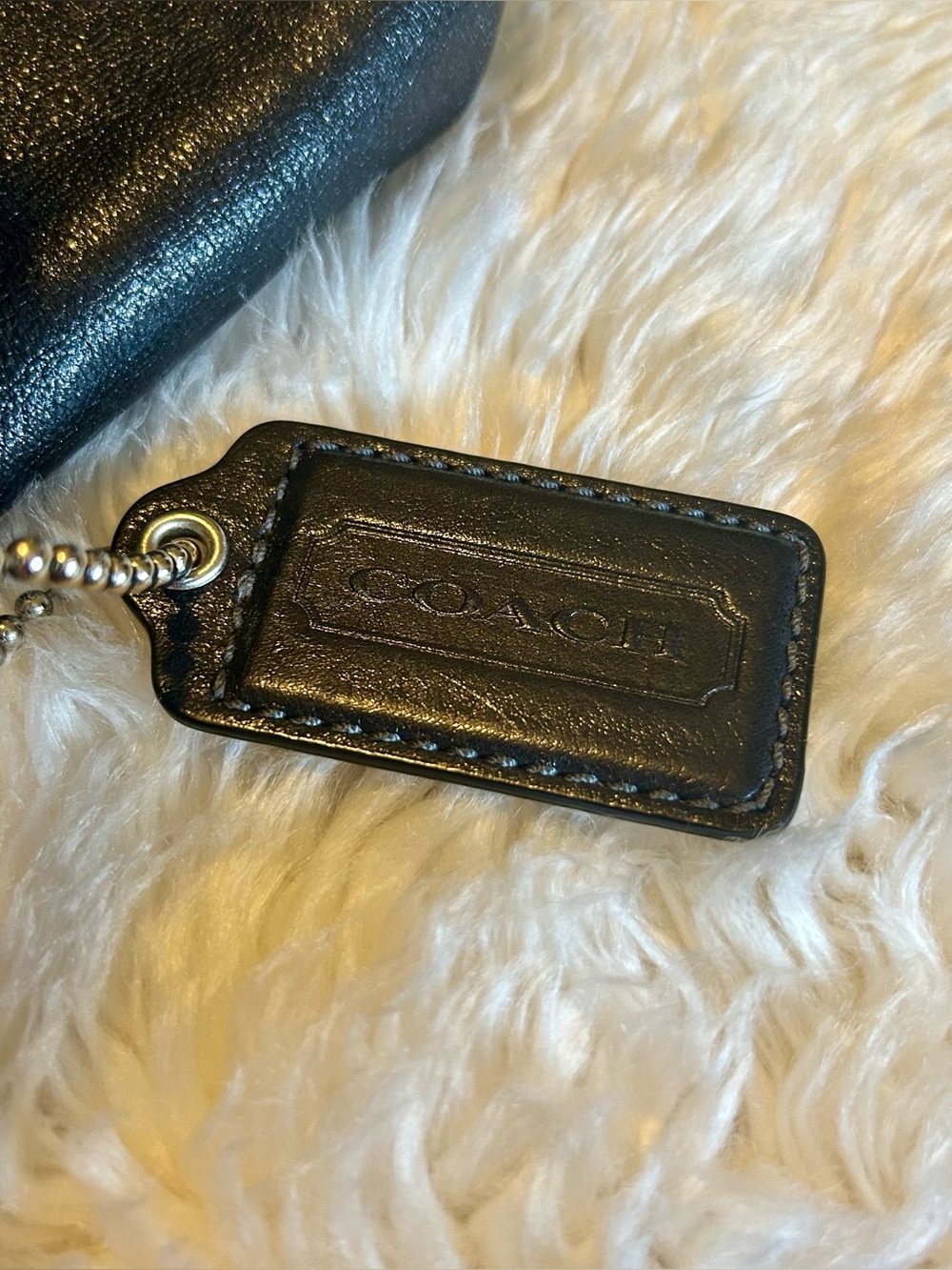 Coach Pleated Black Leather Garnet Satchel Bag - Picture 5 of 8